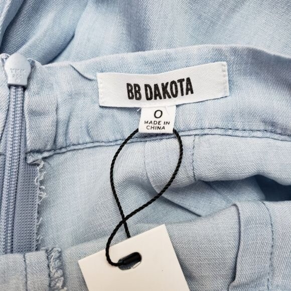 BB Dakota Atwell blue, boho, hi low, wide leg pants, size 0 - Picture 6 of 14